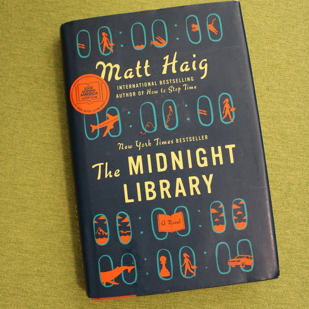 Hard Cover book, "The Midnight Library" by Matt Haig